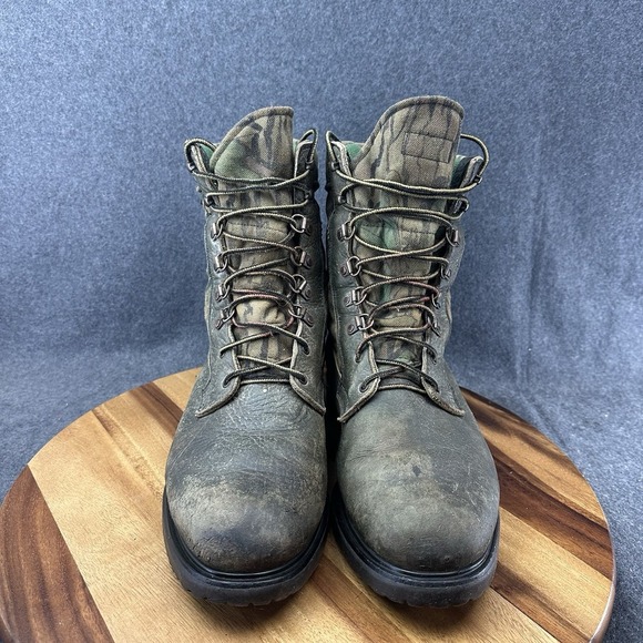 Vintage Browning Leather Green Camo Gore Tex Leather Hunting Work Boots Sz 11EE main image 10